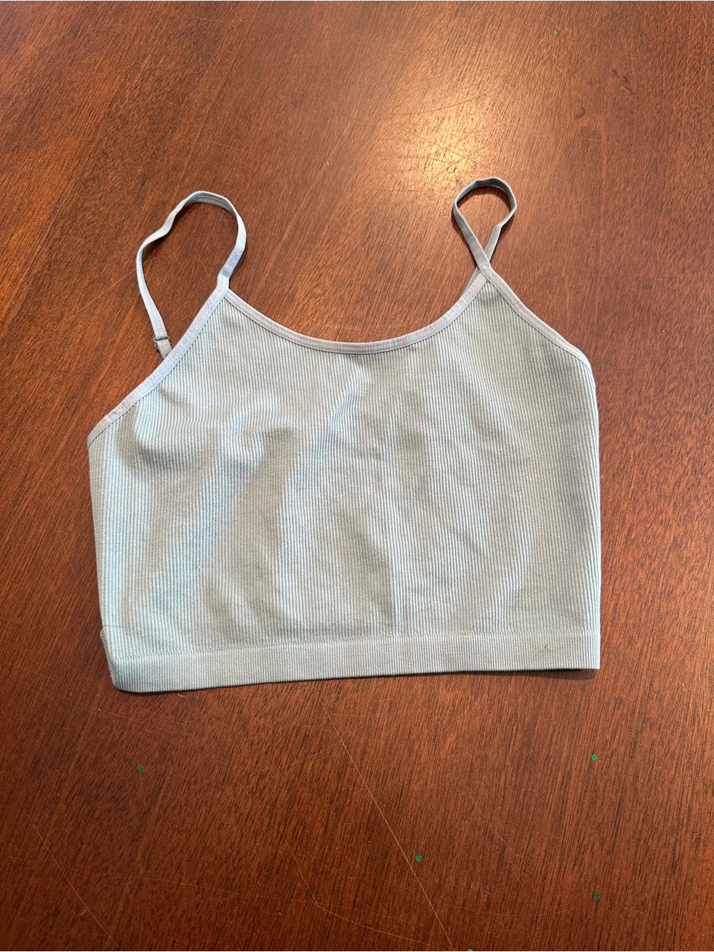 Bozzolo Wireless Ribbed Knit Bralette Pullover Spaghetti Straps S/M